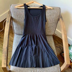 Blackmilk matte black skater scoop dress